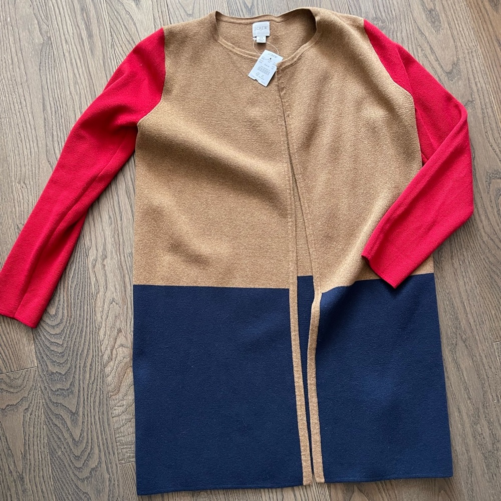 J. Crew Colorblock Vanessa Sweater-Jacket